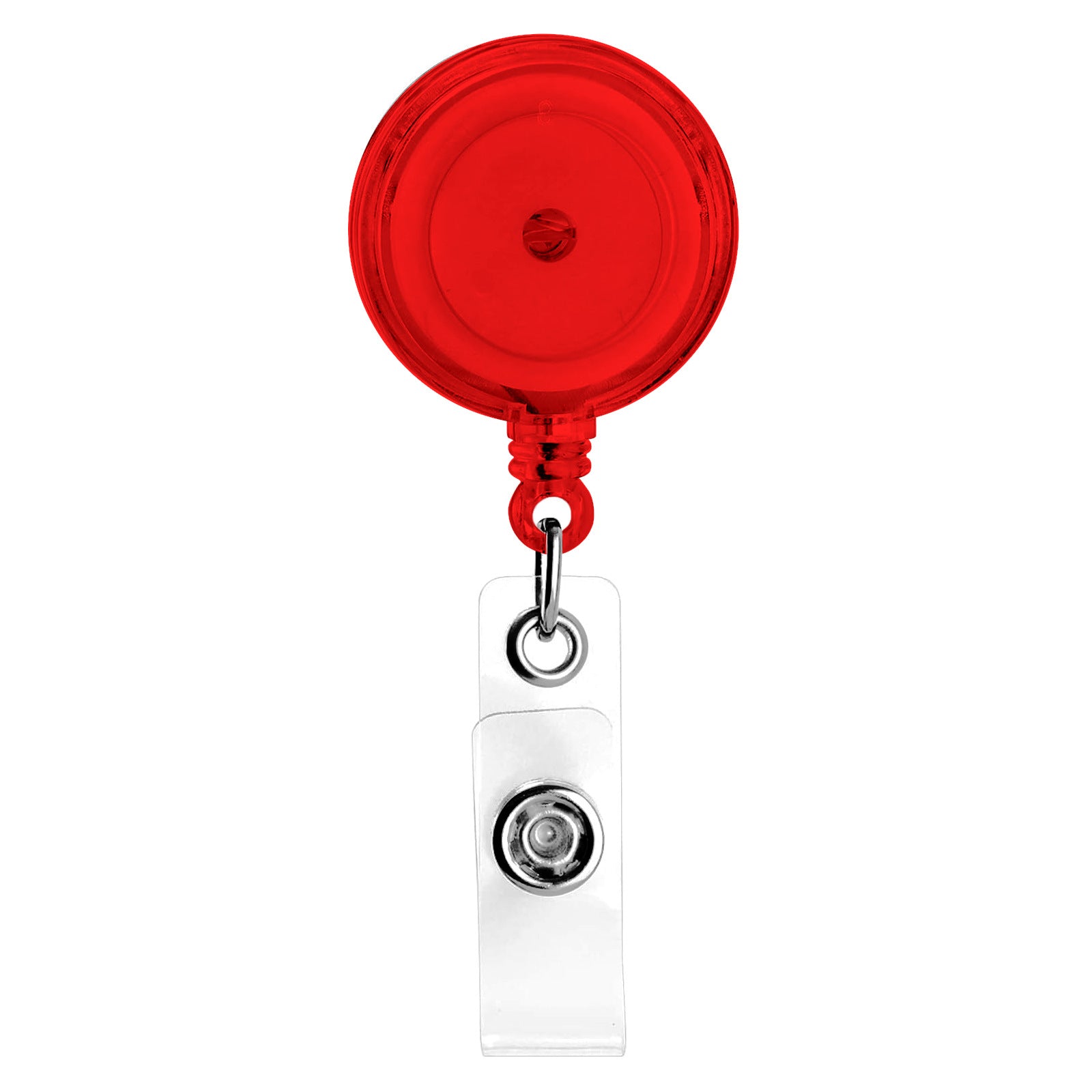 Wholesale Color Semi Transparent High Elasticity Badge Scroll with Retractable Plastic Keychain